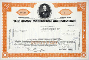 The Chase Manhattan Corporation Stock Certificate - 1970s