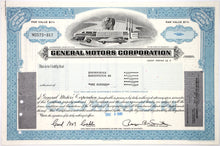 Load image into Gallery viewer, GM General Motors Corporation Stock Certificate - 1980s - Wall Street Treasures