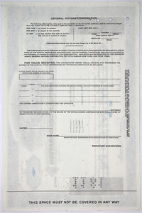GM General Motors Corporation Stock Certificate - 1980s - Wall Street Treasures