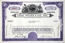 Load image into Gallery viewer, Chas. Pfizer &amp; Co., Inc. Stock Certificate - 1950s-60s - Wall Street Treasures