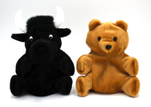 Load image into Gallery viewer, Bull and Bear Reversible Hand Puppet