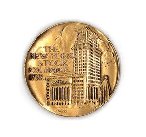 New York Stock Exchange Bull and Bear Bronze Medallion - Wall Street Treasures