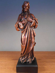 11" Jesus Statue - Bronze Finished Sculpture - Wall Street Treasures