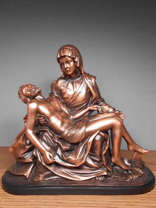 12" Pieta Statue - Bronze Finished Sculpture - Wall Street Treasures